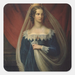 Portrait of Princess Charlotte von Preussen Square Sticker