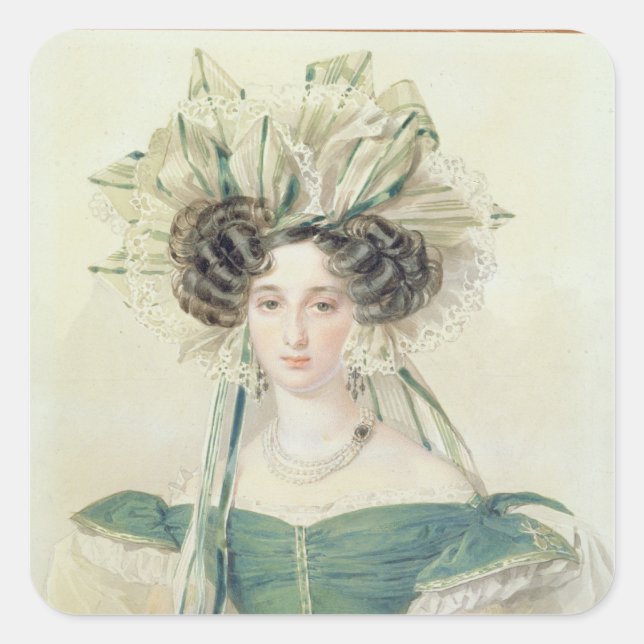 Portrait of Princess Elizabeth Vorontsova Square Sticker (Front)