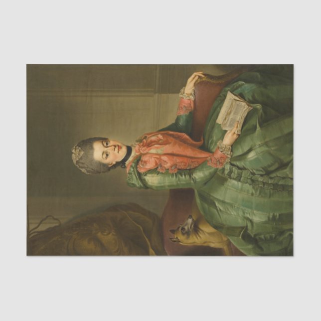 Portrait of Princess Frederika by Johann Ziesenis Tissue Paper (Front)