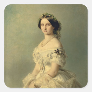 Portrait of Princess of Baden, 1856 Square Sticker