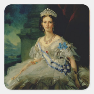 Portrait of Princess Tatiana Alexanrovna Square Sticker