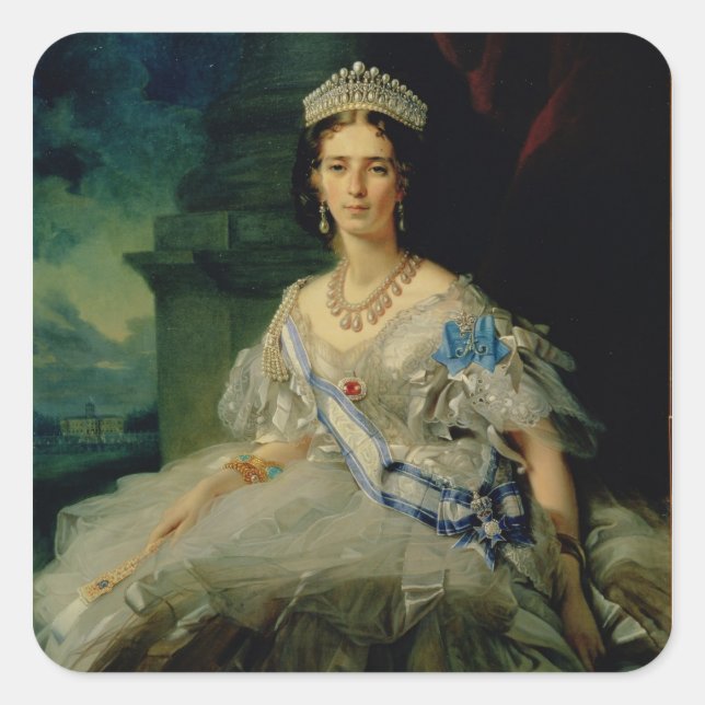 Portrait of Princess Tatiana Alexanrovna Square Sticker (Front)