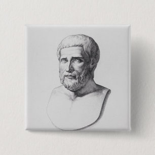 Portrait of Pythagoras 15 Cm Square Badge
