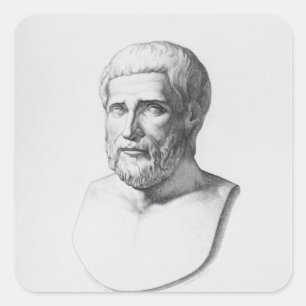 Portrait of Pythagoras Square Sticker