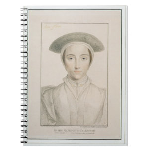 Portrait of Queen Anne of Cleves (1515-57) engrave Notebook