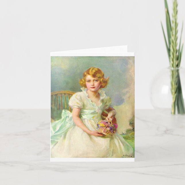 Portrait Of Queen Elizabeth From 1933 Card (Front)