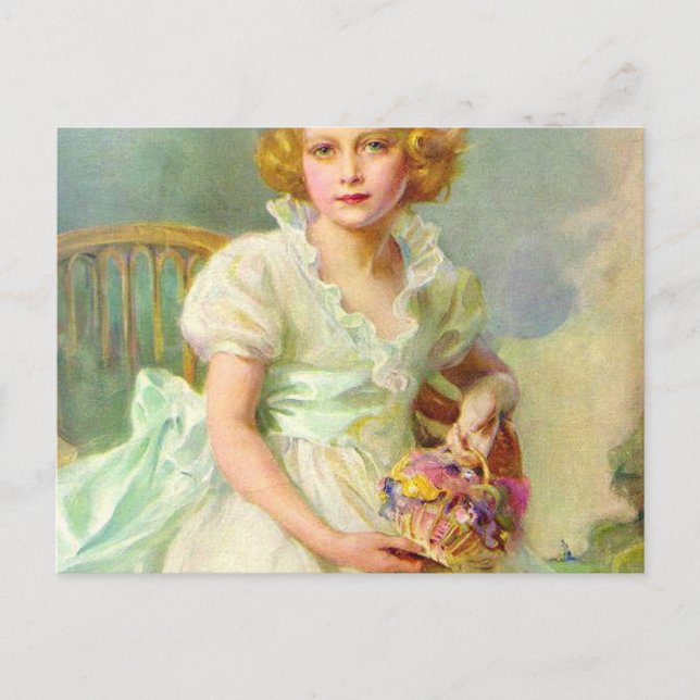 Portrait Of Queen Elizabeth From 1933 Postcard (Front)