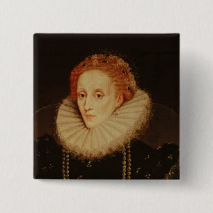Portrait of Queen Elizabeth I 15 Cm Square Badge