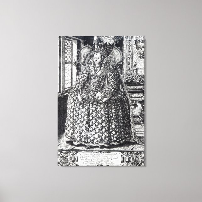 Portrait of Queen Elizabeth I Canvas Print (Front)