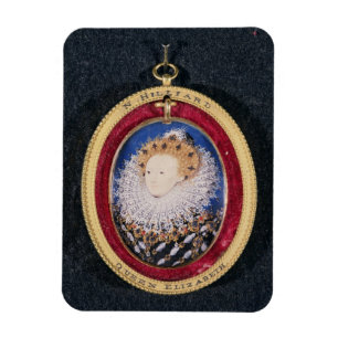 Portrait of Queen Elizabeth I (w/c on vellum) Magnet