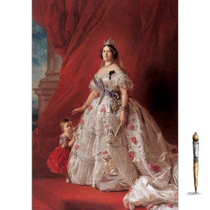 Portrait of Queen Isabella II Spain, Winterhalter Tissue Paper