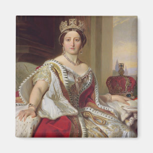 Portrait of Queen Victoria (1819-1901) 1859 (oil o Magnet