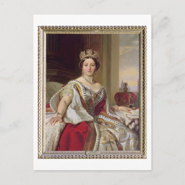 Portrait of Queen Victoria (1819-1901) 1859 (oil o Postcard (Front)