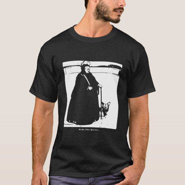 Portrait of Queen Victoria and Yorkie Dog T-Shirt (Front)
