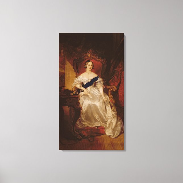 Portrait of Queen Victoria Canvas Print (Front)