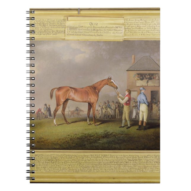 Portrait of 'Quiz', the property of Lord Rous, aft Notebook (Front)