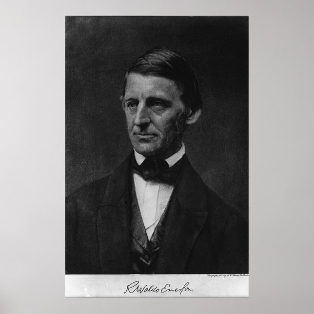 Portrait of Ralph Waldo Emerson in 1901 Poster (Front)