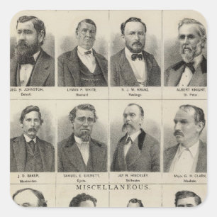 Portrait of Real Estate Dealers, Minnesota Square Sticker