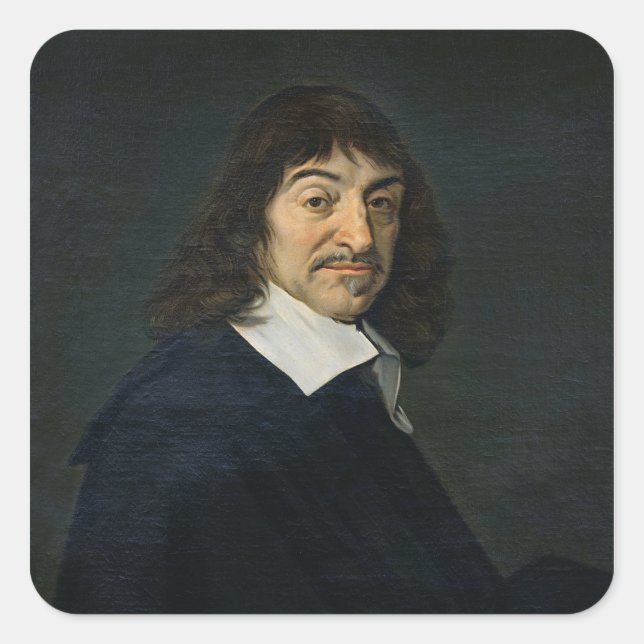 Portrait of Rene Descartes  c.1649 Square Sticker (Front)