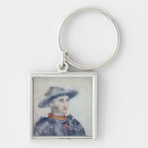 Portrait of Rene I  Duke of Anjou Key Ring