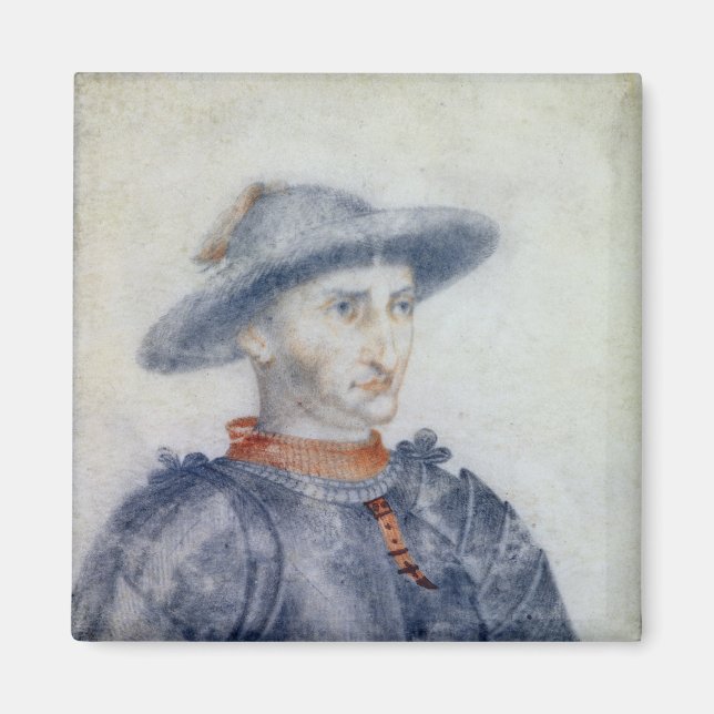 Portrait of Rene I  Duke of Anjou Magnet (Front)
