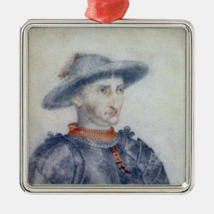 Portrait of Rene I  Duke of Anjou Metal Tree Decoration