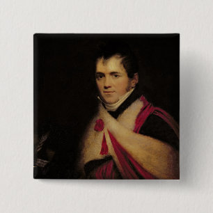 Portrait of Rev. Edward Daniel Clarke  c.1822 15 Cm Square Badge