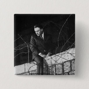 Portrait of Richard Burton 15 Cm Square Badge
