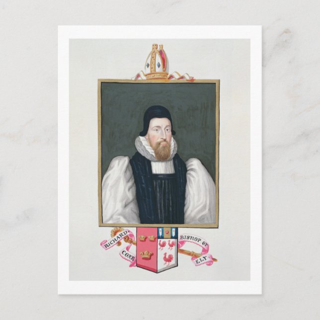 Portrait of Richard Cox (1500-81) Bishop of Ely fr Postcard (Front)