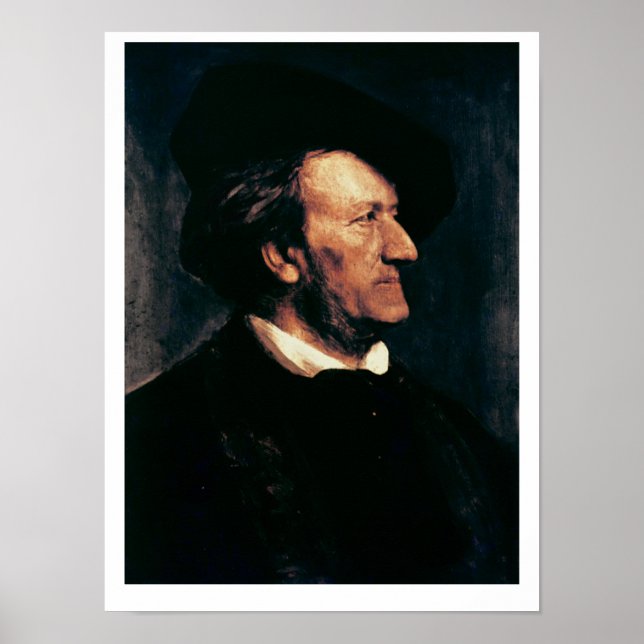 Portrait of Richard Wagner (1813-83) (oil on canva Poster (Front)