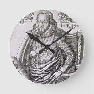 Portrait of Robert Cecil (1563-1612) 1st Earl of S Round Clock