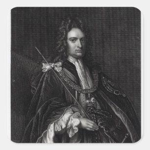 Portrait of Robert Harley Square Sticker