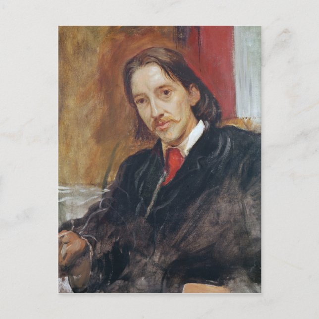 Portrait of Robert Louis Stevenson  1886 Postcard (Front)