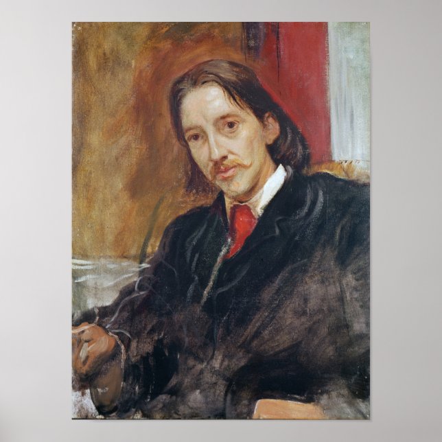 Portrait of Robert Louis Stevenson  1886 Poster (Front)