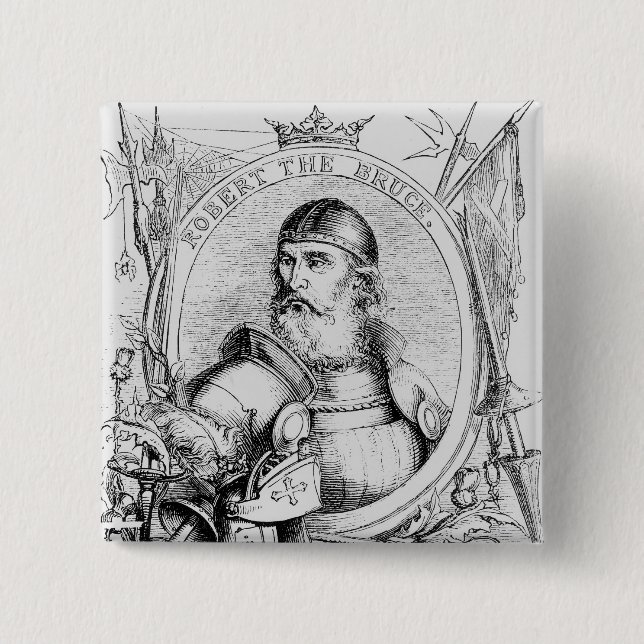 Portrait of Robert the Bruce 15 Cm Square Badge (Front)