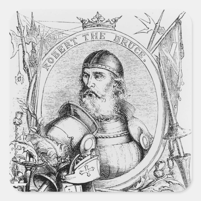 Portrait of Robert the Bruce Square Sticker (Front)
