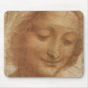 Portrait of Saint Anne by Leonardo da Vinci Mouse Mat