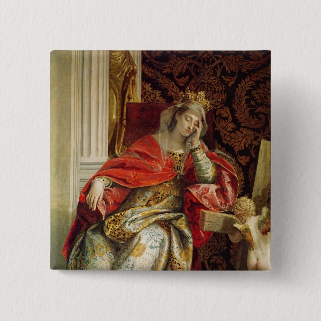 Portrait of Saint Helena 15 Cm Square Badge (Front)