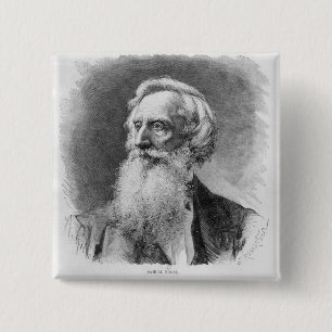 Portrait of Samuel Morse 15 Cm Square Badge