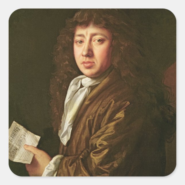 Portrait of Samuel Pepys  1666 Square Sticker (Front)