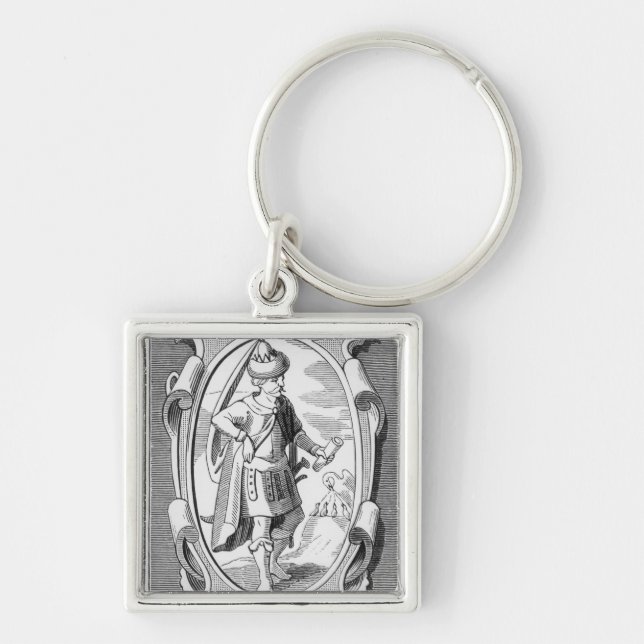 Portrait of Samuel Taylor Coleridge Key Ring (Front)