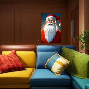 Portrait of Santa Claus    AI Art Poster