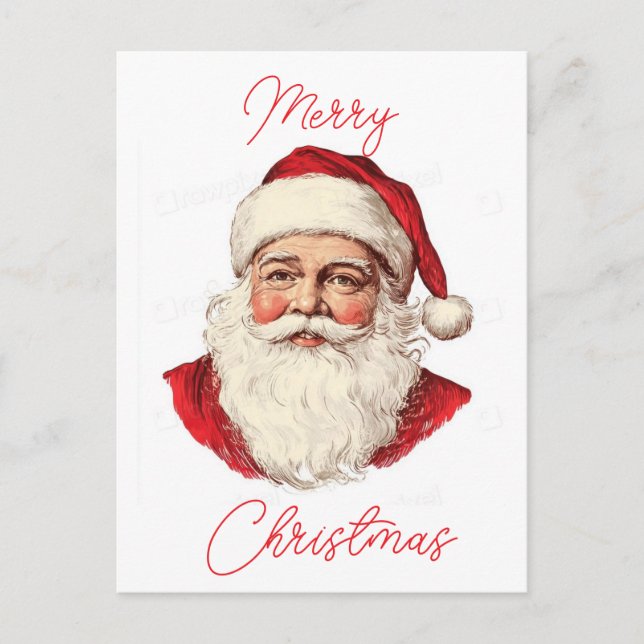  Portrait of Santa Claus Holiday Postcard (Front)