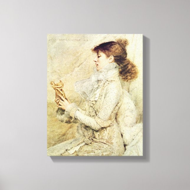 Portrait of Sarah Bernhardt Canvas Print (Front)