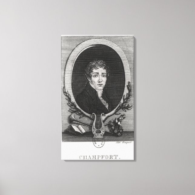 Portrait of Sebastian-Roch Nicolas Canvas Print (Front)