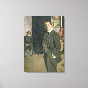 Portrait of Sergei Pavlovich Diaghilev Canvas Print