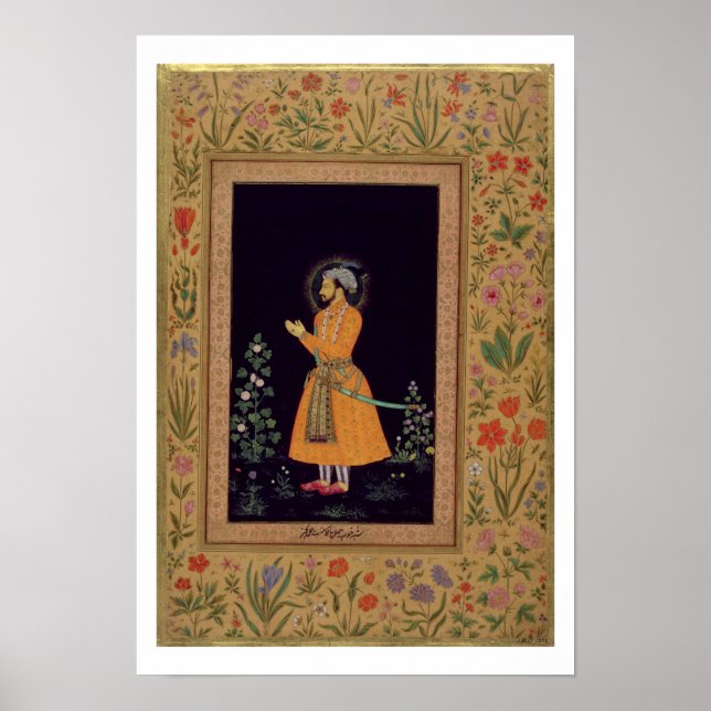 Portrait of Shah Jahan (1592-1666) Mughal, c.1632 Poster (Front)