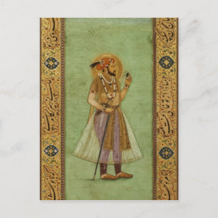 Portrait of Shah Jahan , 1631, Mughal Postcard