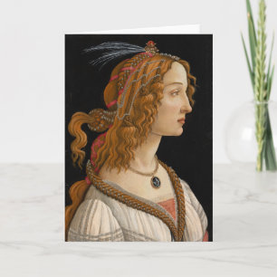 Portrait of Simonetta Vespucci   Botticelli Card