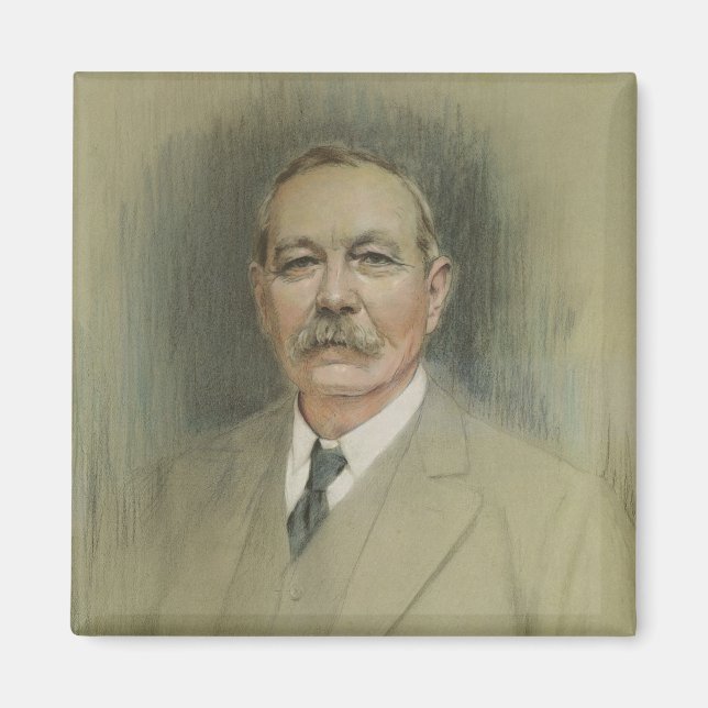 Portrait of Sir Arthur Conan Doyle Magnet (Front)